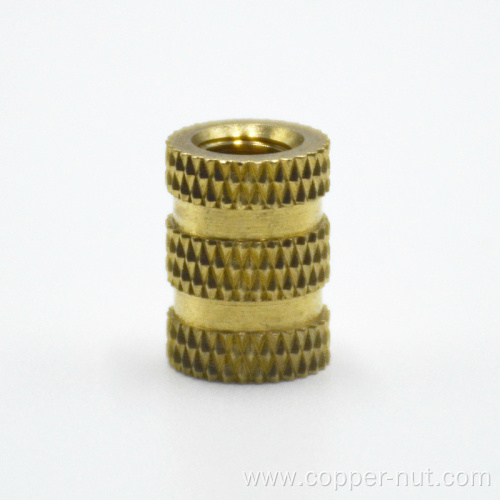 m2 straight knurled brass insert